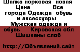 Шапка норковая, новая › Цена ­ 5 000 - Все города Одежда, обувь и аксессуары » Мужская одежда и обувь   . Кировская обл.,Шишканы слоб.